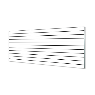 Szkło do Kuchni na Ścianę Minimalistyczne Czarne Kreski