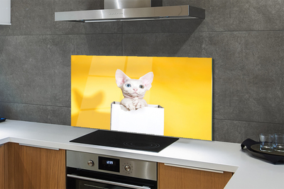 Panel szklany do Kuchni Kot w Oczekiwaniu