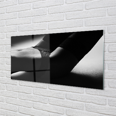 Panel szklany do Kuchni Subtelny Akt: Brzuch Kobiety