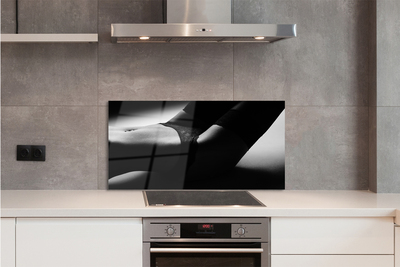 Panel szklany do Kuchni Subtelny Akt: Brzuch Kobiety