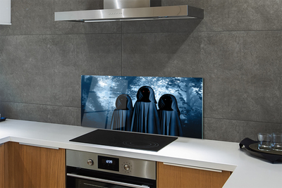 Szklany Panel Mroczny Las i Straszne Postacie