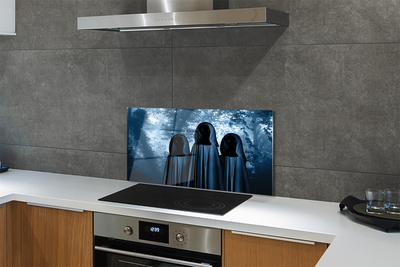 Szklany Panel Mroczny Las i Straszne Postacie