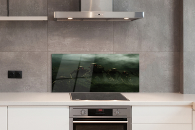 Panel szklany do Kuchni Postać Zombie pod Chmurami