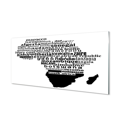 Panel szklany do Kuchni Czarno-Białe Typograficzne Napisy