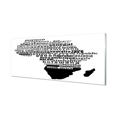 Panel szklany do Kuchni Czarno-Białe Typograficzne Napisy