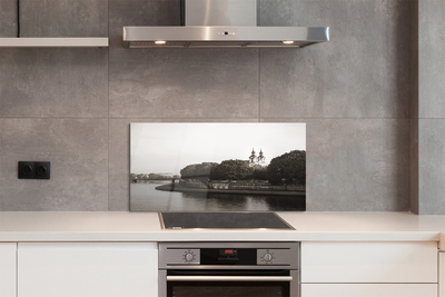 Szkło do Kuchni na Ścianę Most na Wiśle w Krakowie