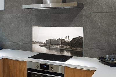 Szkło do Kuchni na Ścianę Most na Wiśle w Krakowie