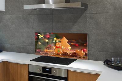 Szklany Panel Piernikowe Serce i Bombki