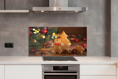 Szklany Panel Piernikowe Serce i Bombki