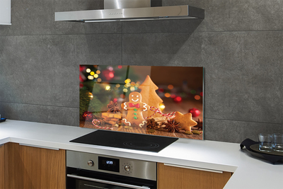 Szklany Panel Piernikowe Serce i Bombki