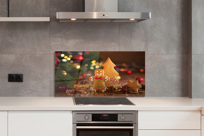 Szklany Panel Piernikowe Serce i Bombki