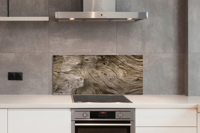 Szklany Panel Wyraziste Sęki Drewniane