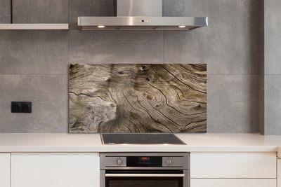 Szklany Panel Wyraziste Sęki Drewniane