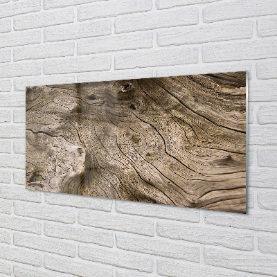 Szklany Panel Wyraziste Sęki Drewniane