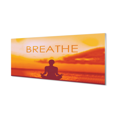 Szklany Panel Kobieta i Napis pod Słońcem