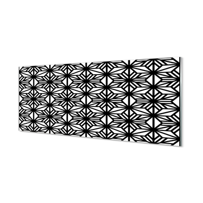 Szklany Panel Geometryczne Motywy Kwiatowe