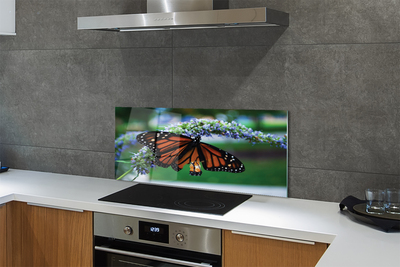 Panel Szklany Motyl Spijający Nektar