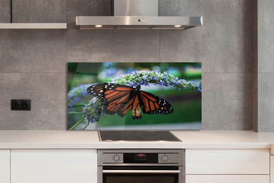 Panel Szklany Motyl Spijający Nektar