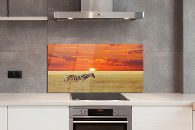 Panel nad Blat Kuchenny Zebra o Zachodzie Słońca