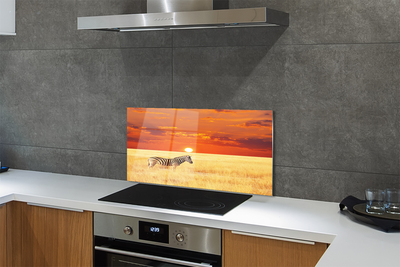 Panel nad Blat Kuchenny Zebra o Zachodzie Słońca