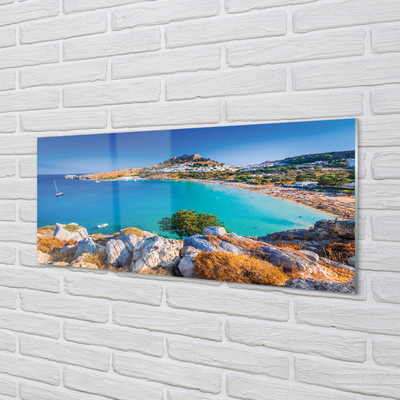 Panel Szklany Grecja Wybrzeże panoramy plaża