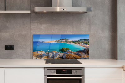 Panel Szklany Panorama Greckiego Wybrzeża