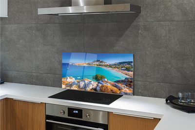 Panel Szklany Panorama Greckiego Wybrzeża