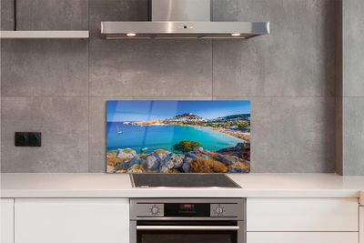 Panel Szklany Panorama Greckiego Wybrzeża