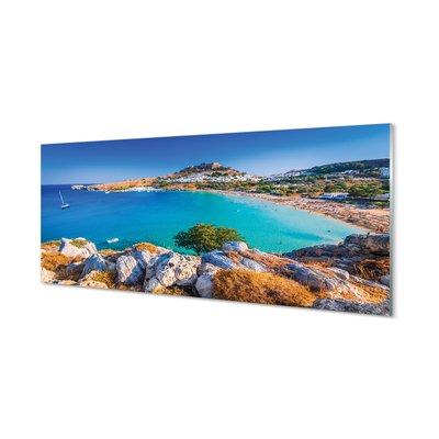 Panel Szklany Grecja Wybrzeże panoramy plaża