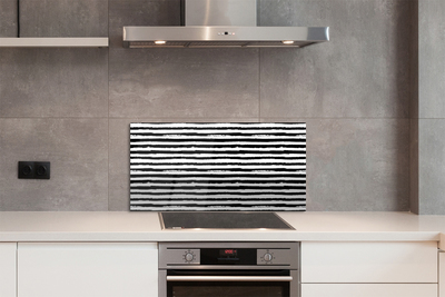 Szkło do Kuchni na Ścianę Nieregularny Wzór Zebry