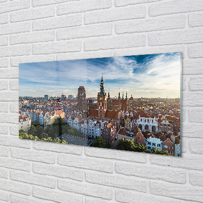 Panel Szklany Gdańsk Panorama kościół