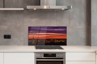 Panel Szklany Światła Nocnego Krakowa