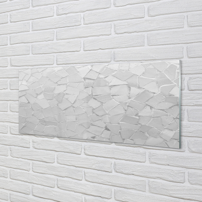 Szklany Panel Szare Formy Geometryczne