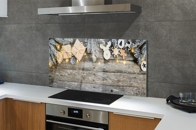 Panel szklany do Kuchni Gałązki Jodły i Prezenty