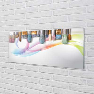 Szklany Panel Pędzle i Malarski Obraz