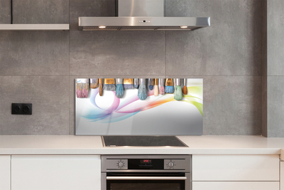 Szklany Panel Pędzle i Malarski Obraz