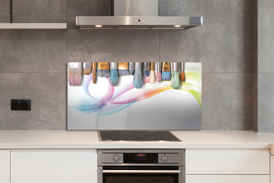 Szklany Panel Pędzle i Malarski Obraz