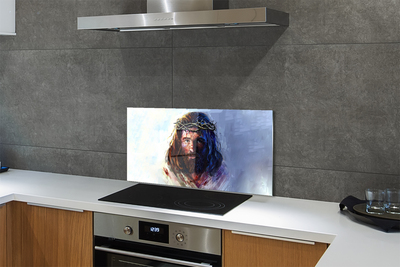 Szkło do Kuchni na Ścianę Klasyczny Obraz Jezusa