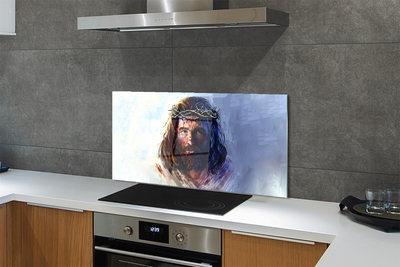 Szkło do Kuchni na Ścianę Klasyczny Obraz Jezusa