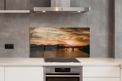 Panel Szklany Krakowski Most o Zmierzchu