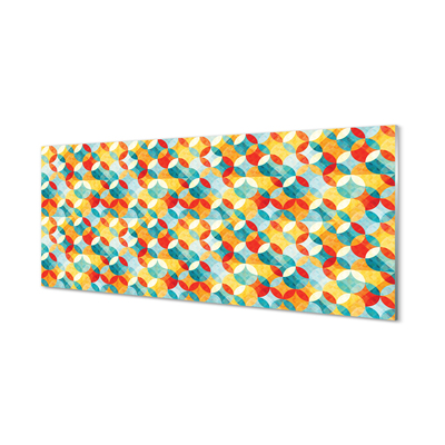 Szklany Panel Barwne Wzory Geometryczne