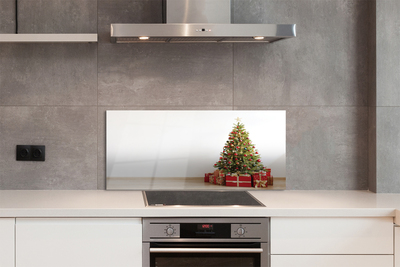 Szklany Panel Świąteczny Wystrój z Prezentami