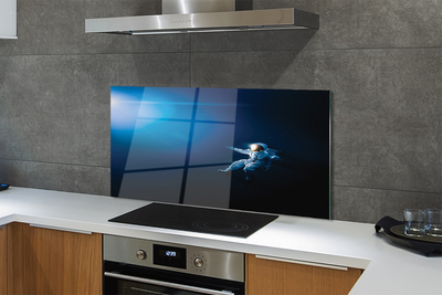 Szkło do Kuchni na Ścianę Astronauta w Otchłani Kosmosu