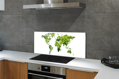 Szkło Ozdobne do Kuchni Zarys Mapy na Zielonej Trawie