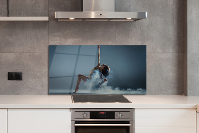 Szklany Panel Kobieta Tańcząca w Dymie