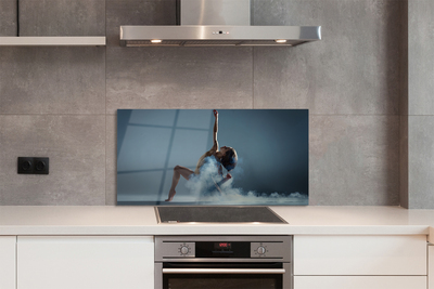 Szklany Panel Kobieta Tańcząca w Dymie