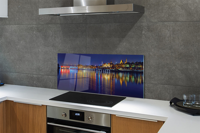 Szkło do Kuchni na Ścianę Nocny Most nad Wisłą