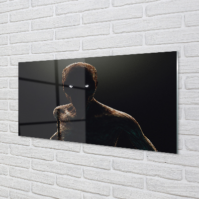 Szklany Panel Przerażająca Postać bez Włosów