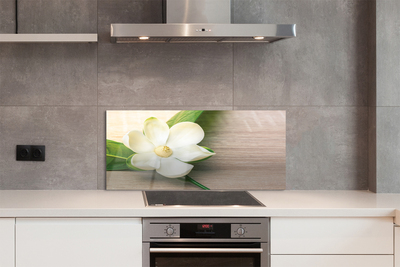 Panel Kuchenny Szklany Szlachetna Biała Magnolia