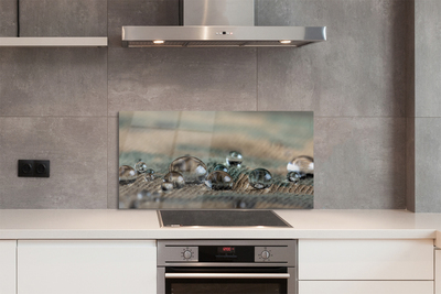 Szklany Panel Tekstura Kropli w Zbliżeniu